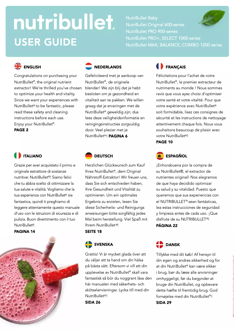 Imagen de la primera página del manual del dispositivo Combo