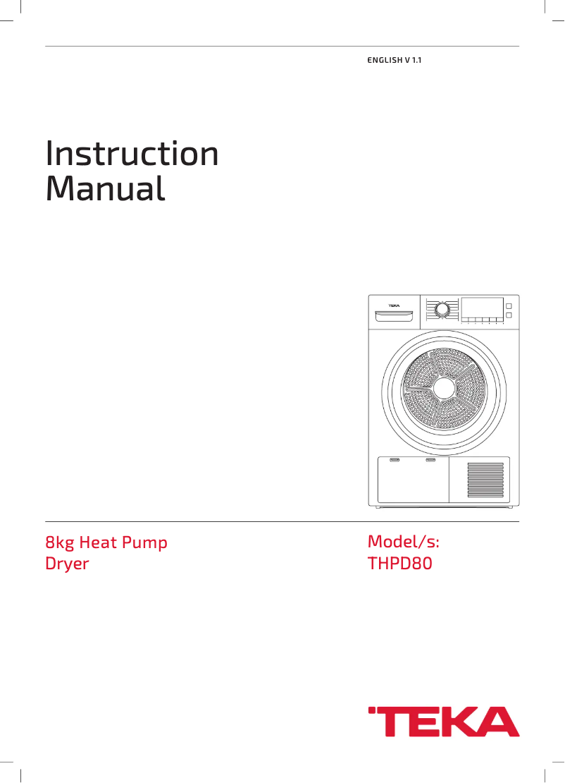 Imagen de la primera página del manual del dispositivo THPD80