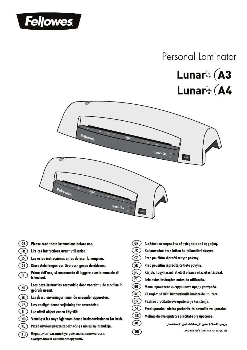 Imagen de la primera página del manual del dispositivo Lunar+ A4