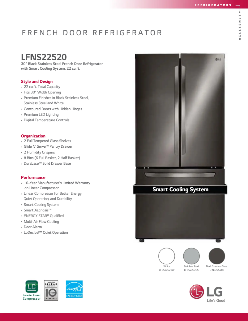 Imagen de la primera página del manual del dispositivo LFNS22520D