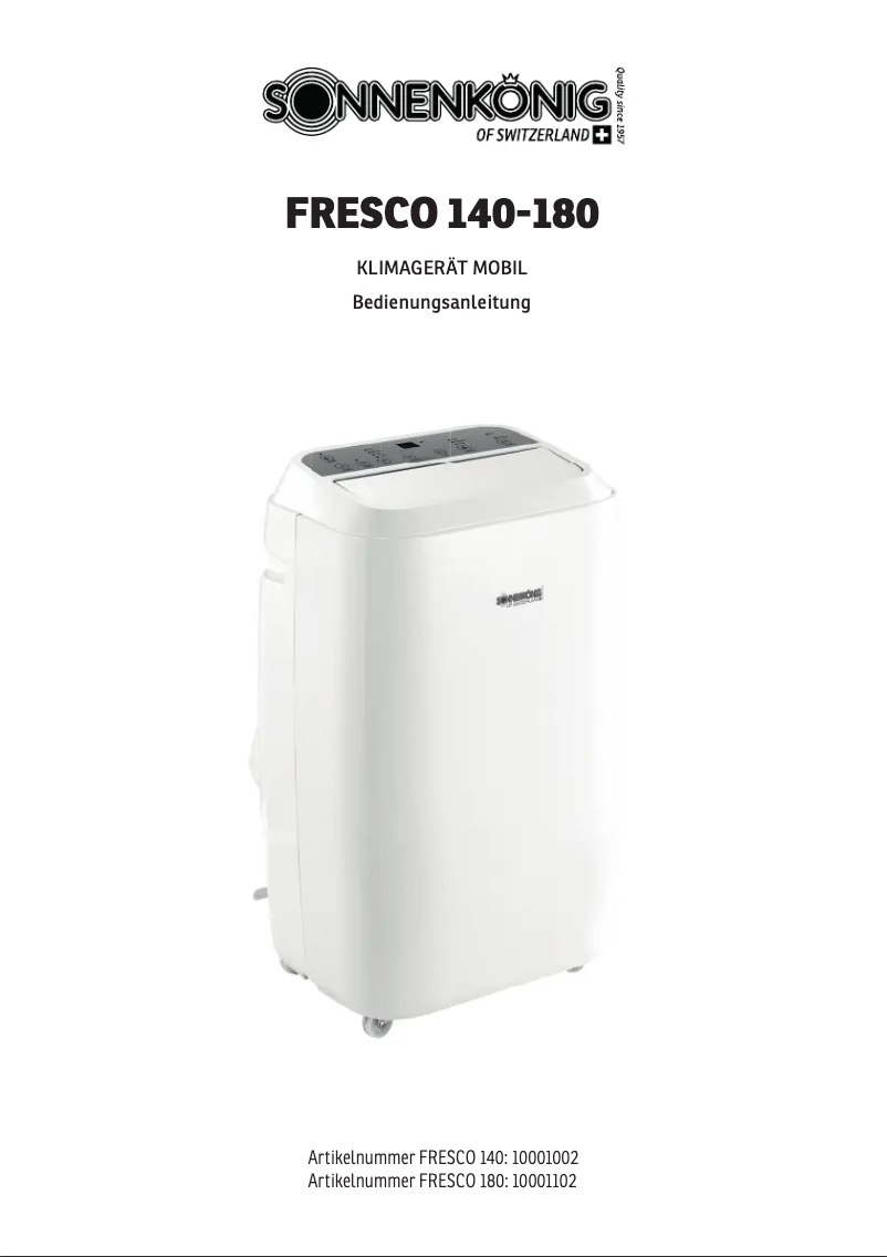 Página nº 1 - Manual de usuario Sonnenkönig Fresco 140