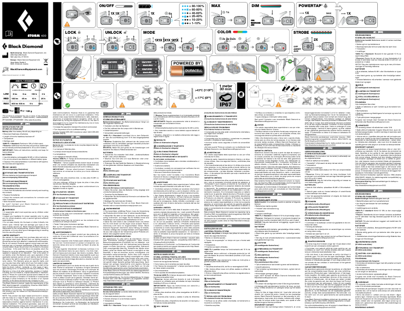 Imagen de la primera página del manual del dispositivo Storm 400