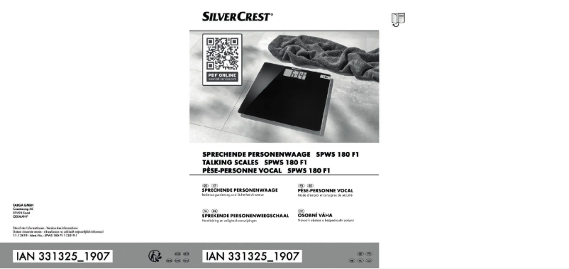 Página 1 del manual Manual de usuario SilverCrest SPWS 180 F1