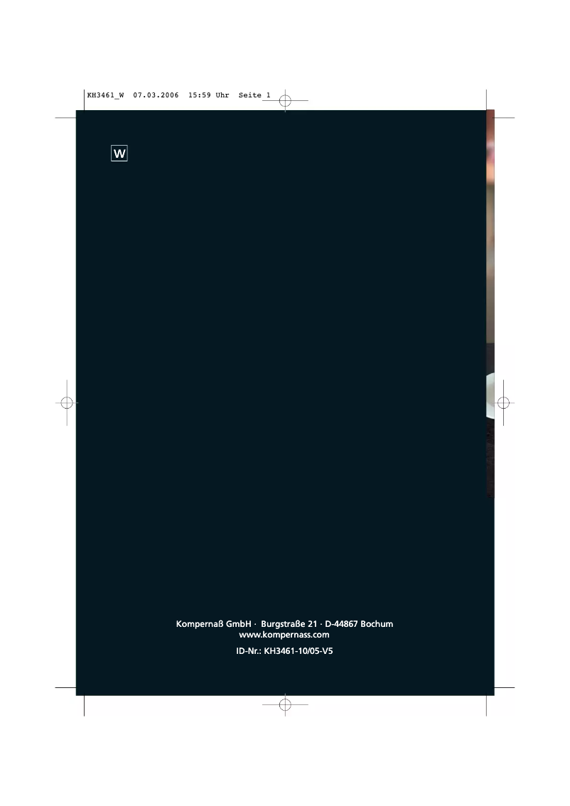 Imagen de la primera página del manual del dispositivo KH 3461