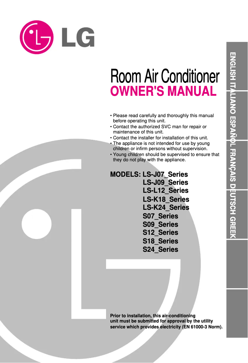 Imagen de la primera página del manual del dispositivo LSUK1862RL