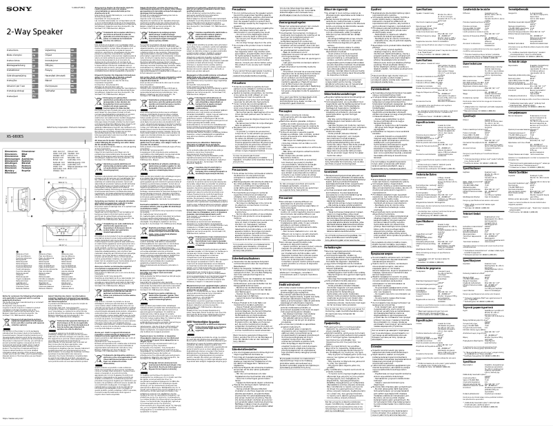 Imagen de la primera página del manual del dispositivo XS-680ES