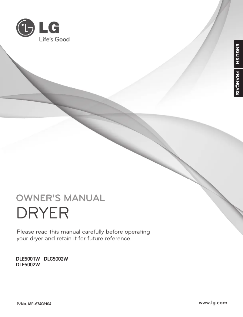 Imagen de la primera página del manual del dispositivo DLE5002W