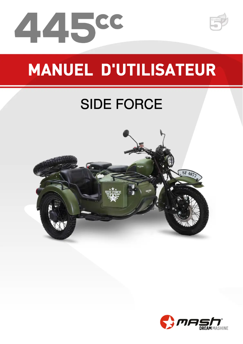 Imagen de la primera página del manual del dispositivo Side Force 50cc (2021)