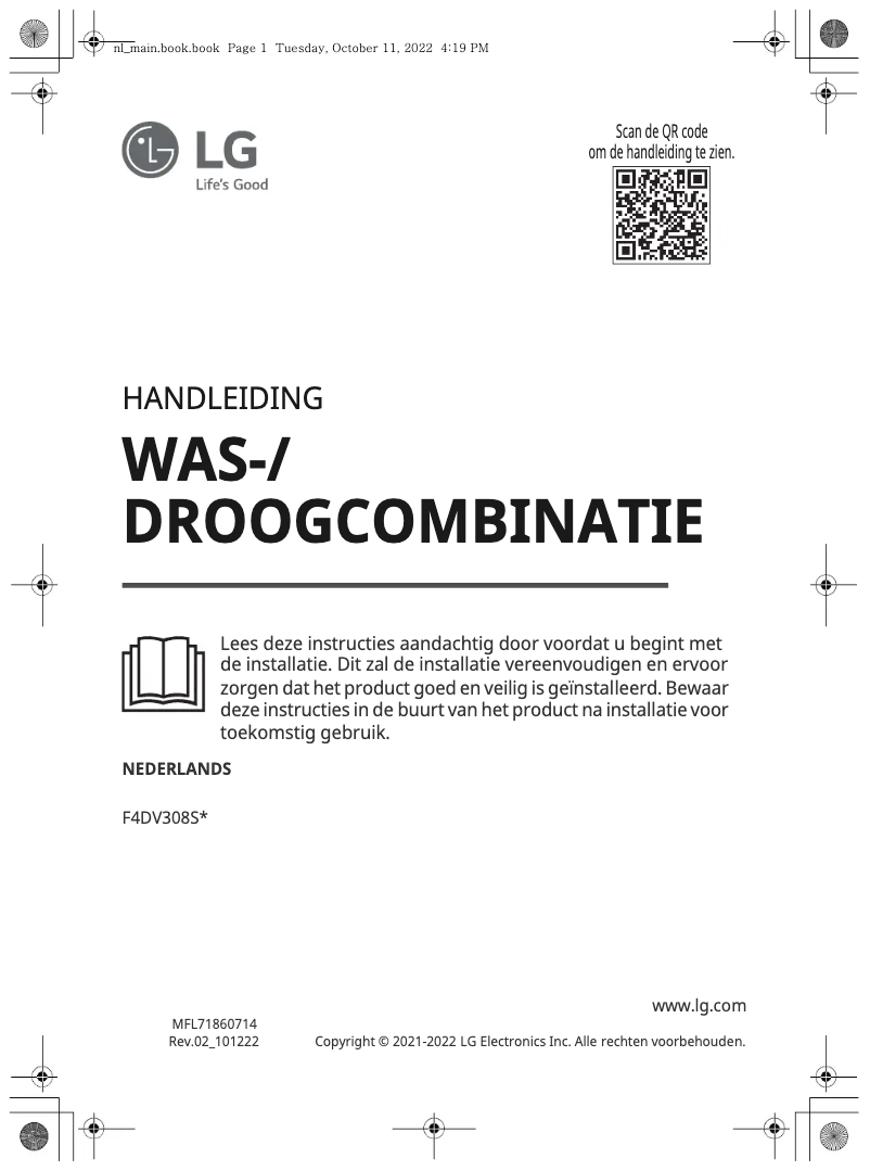 Imagen de la primera página del manual del dispositivo F4DV308S1E