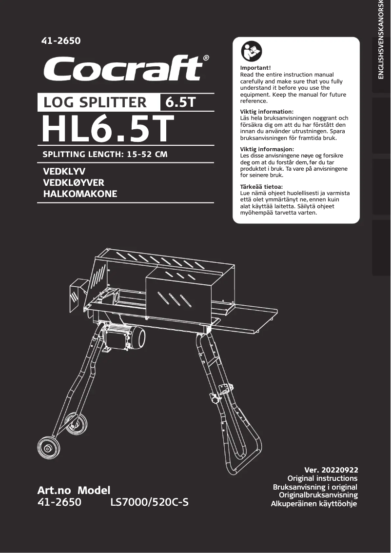 Imagen de la primera página del manual del dispositivo HL6.5T