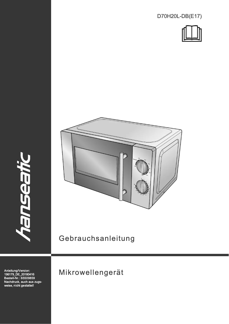 Imagen de la primera página del manual del dispositivo D70H20L-DB(E17)