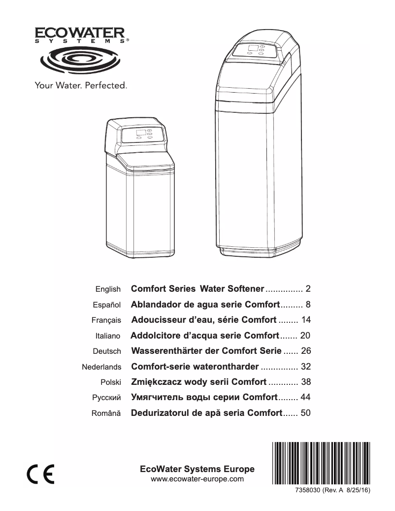 Imagen de la primera página del manual del dispositivo Comfort 200