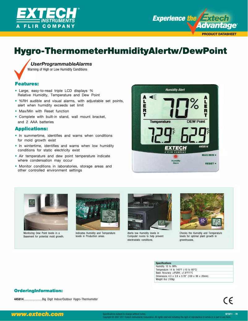 Imagen de la primera página del manual del dispositivo 445814
