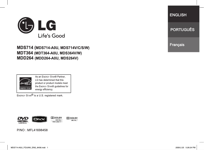 Página 1 del manual Manual de usuario LG MDS714