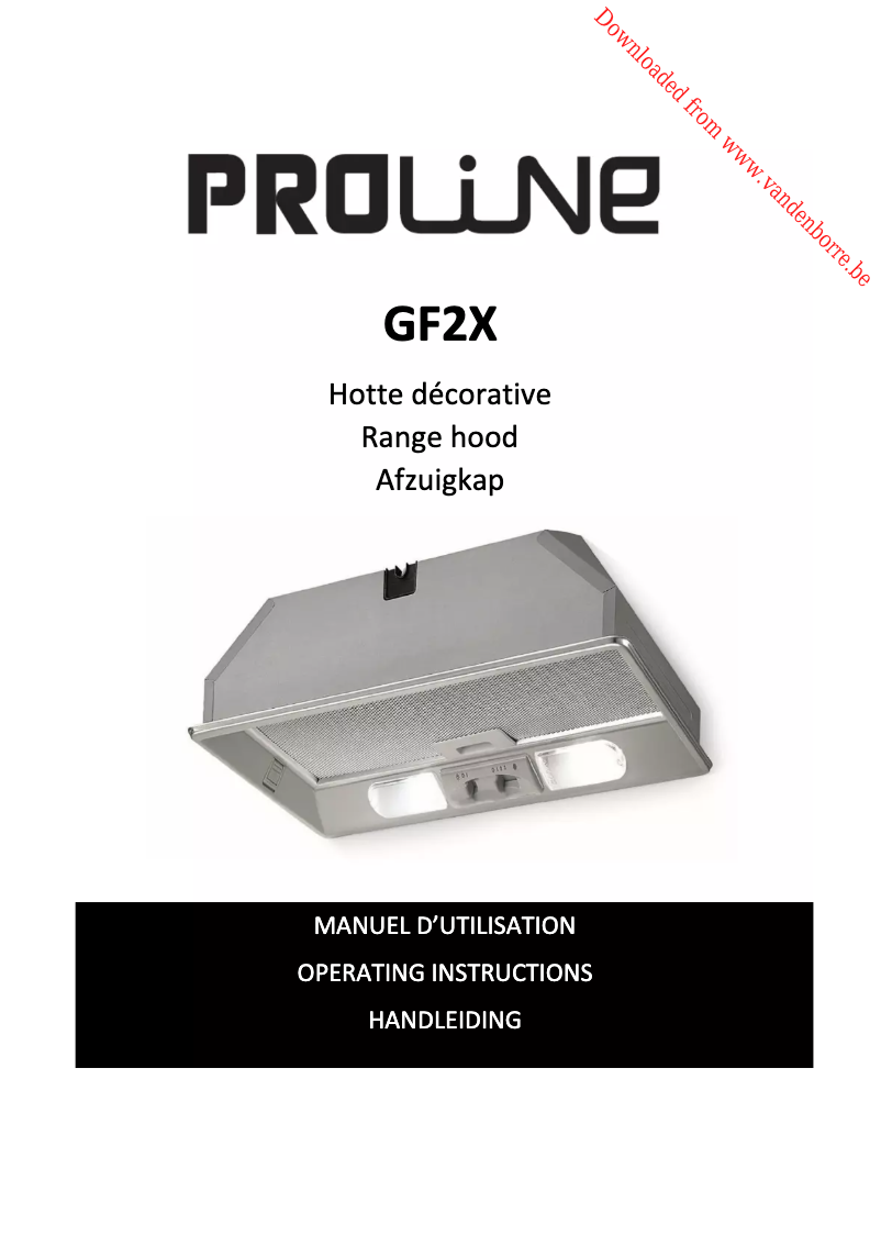 Página 1 del manual Manual de usuario Proline GF2X