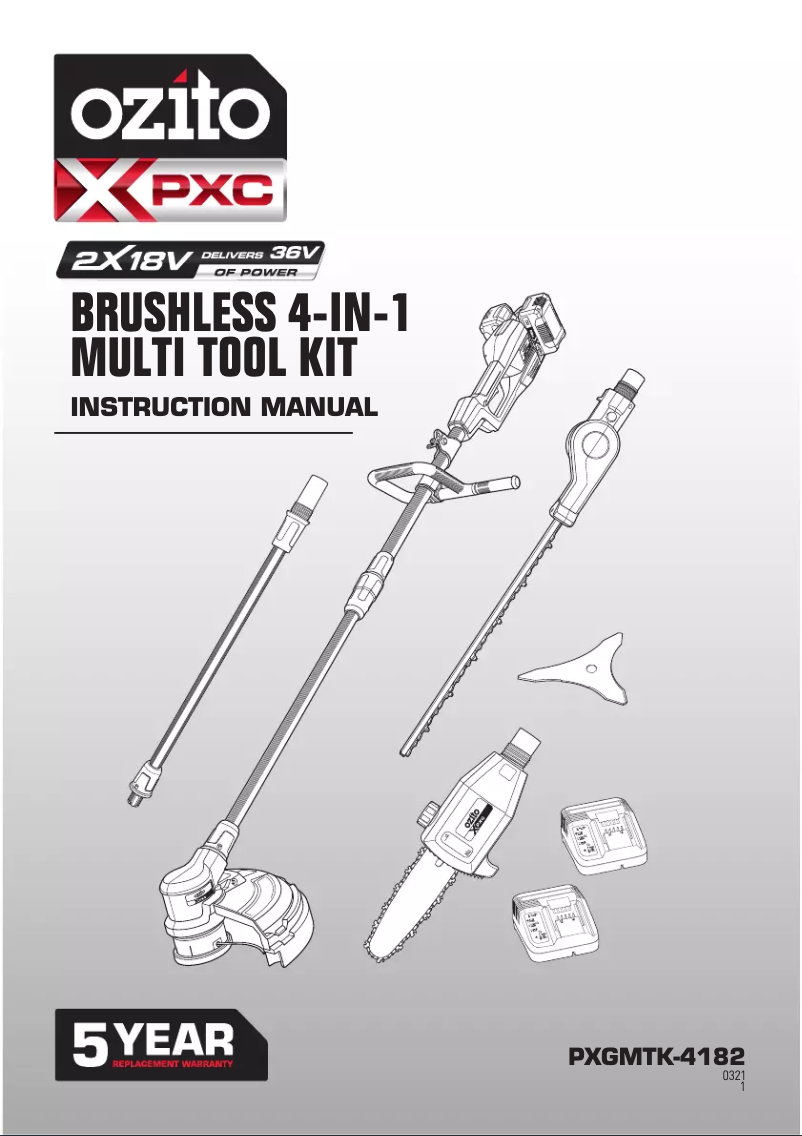Imagen de la primera página del manual del dispositivo PXGMTK-4182