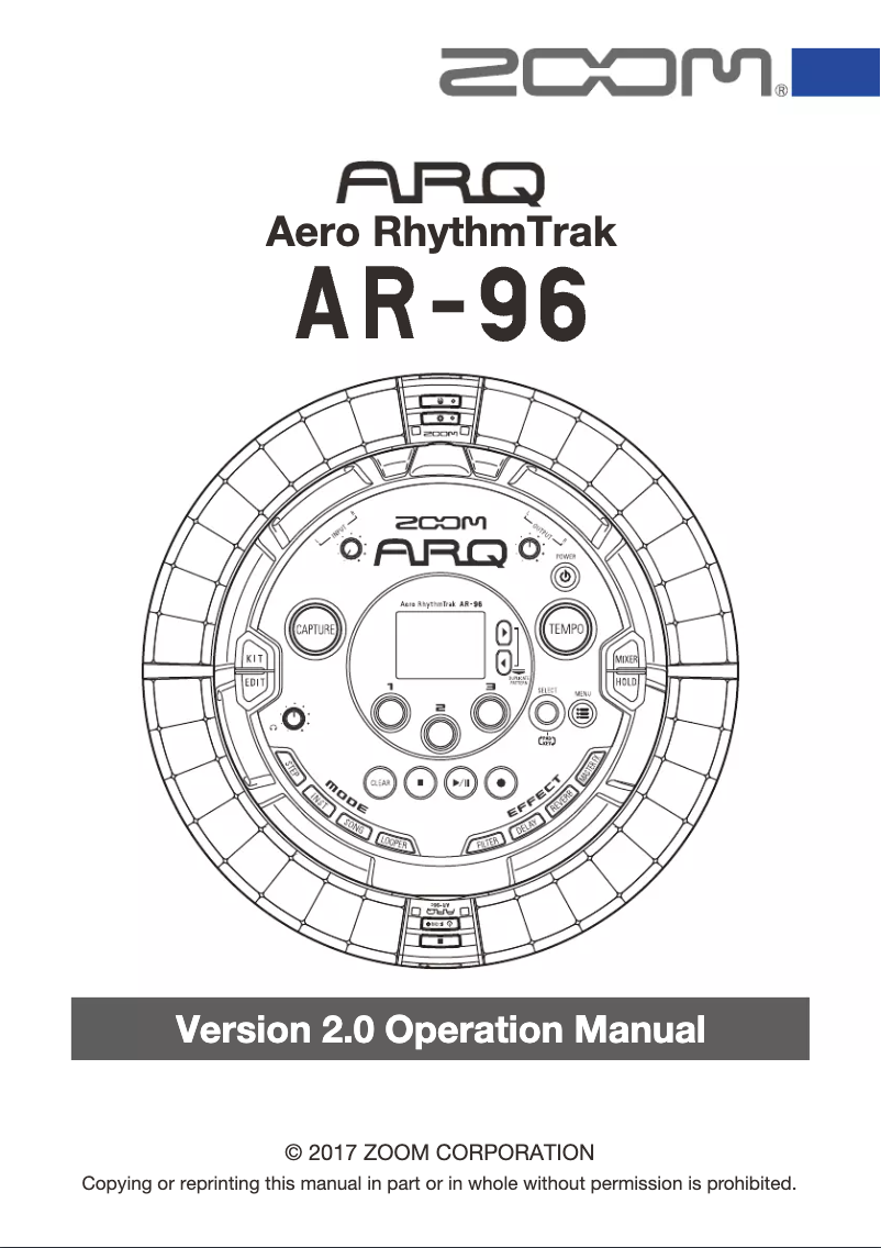 Imagen de la primera página del manual del dispositivo Aero RhythmTrak