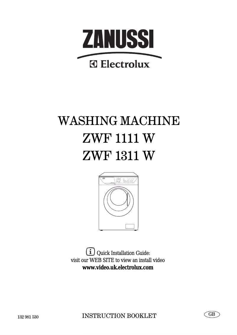 Página 1 del manual Manual de usuario Zanussi-Electrolux ZWF 1311 W