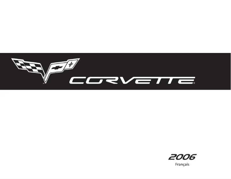Imagen de la primera página del manual del dispositivo Corvette (2006)