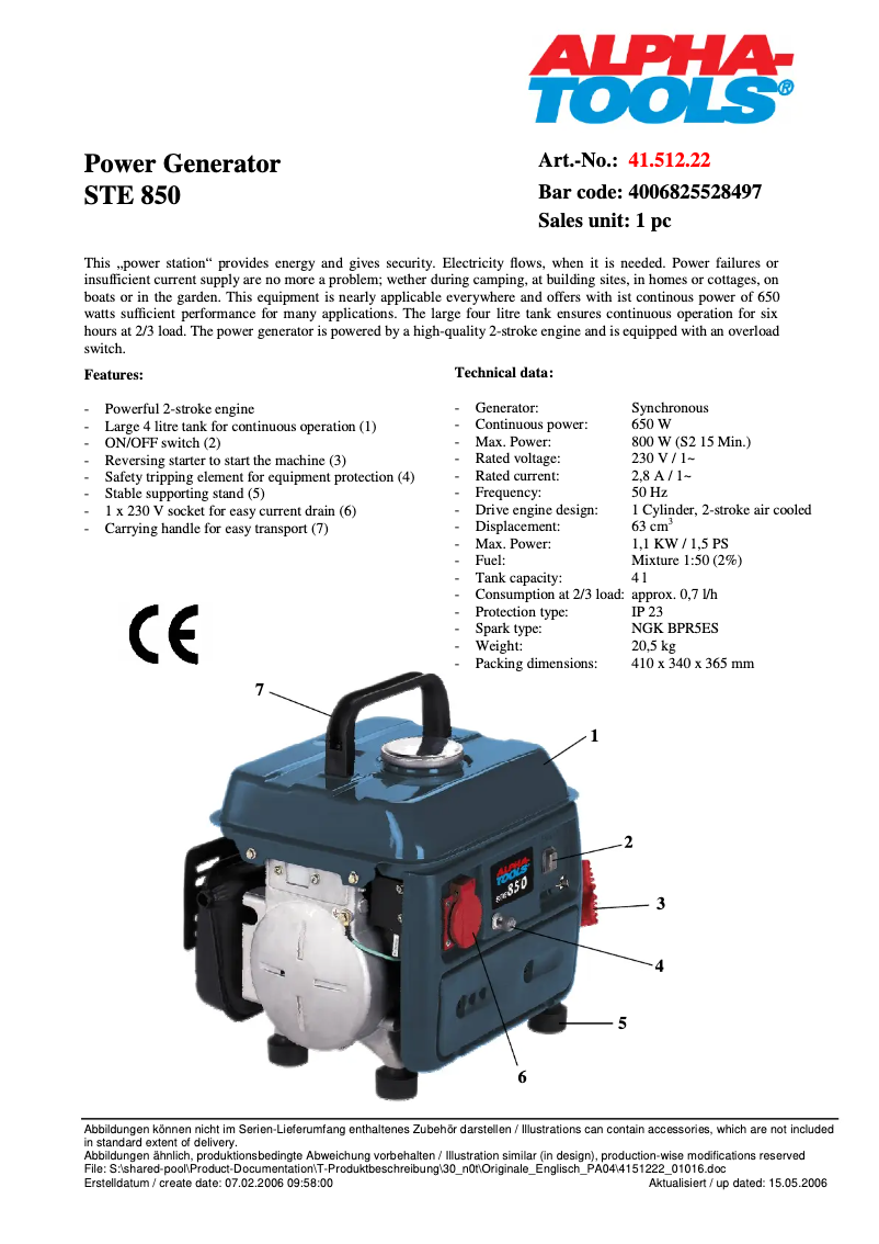 Página 1 del manual Manual de usuario Alpha Tools STE 850