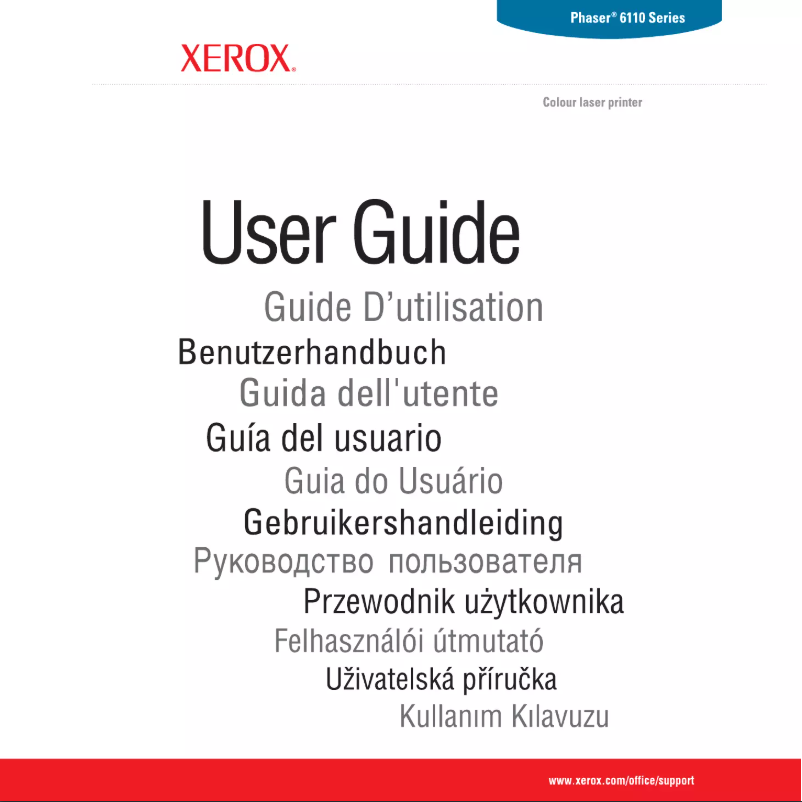 Imagen de la primera página del manual del dispositivo Phaser 6110