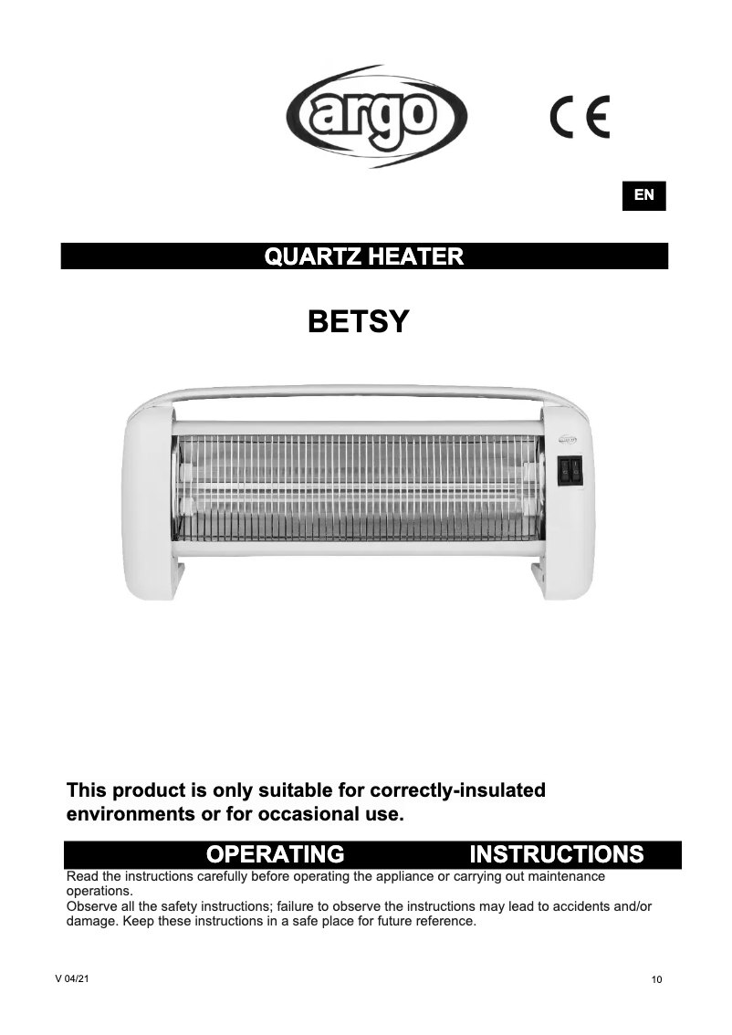 Imagen de la primera página del manual del dispositivo Betsy