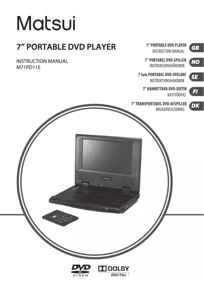 Página nº 1 - Manual de usuario Matsui M71PD11E