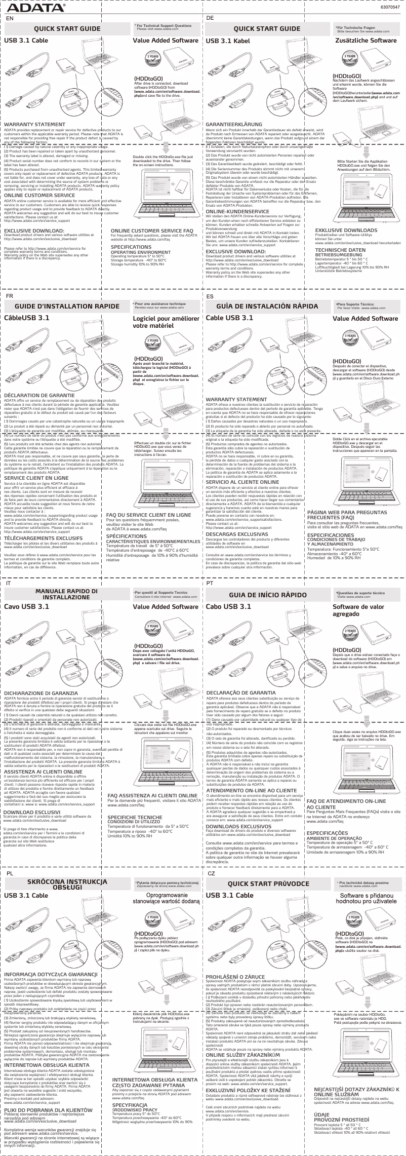 Página nº 1 - Manual de usuario ADATA AHV620S