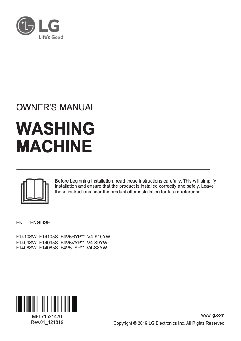 Imagen de la primera página del manual del dispositivo F1409SW