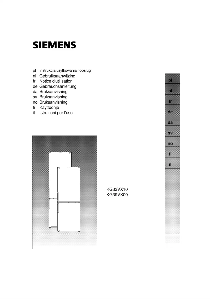 Página nº 1 - Manual de usuario Siemens KG33VX10
