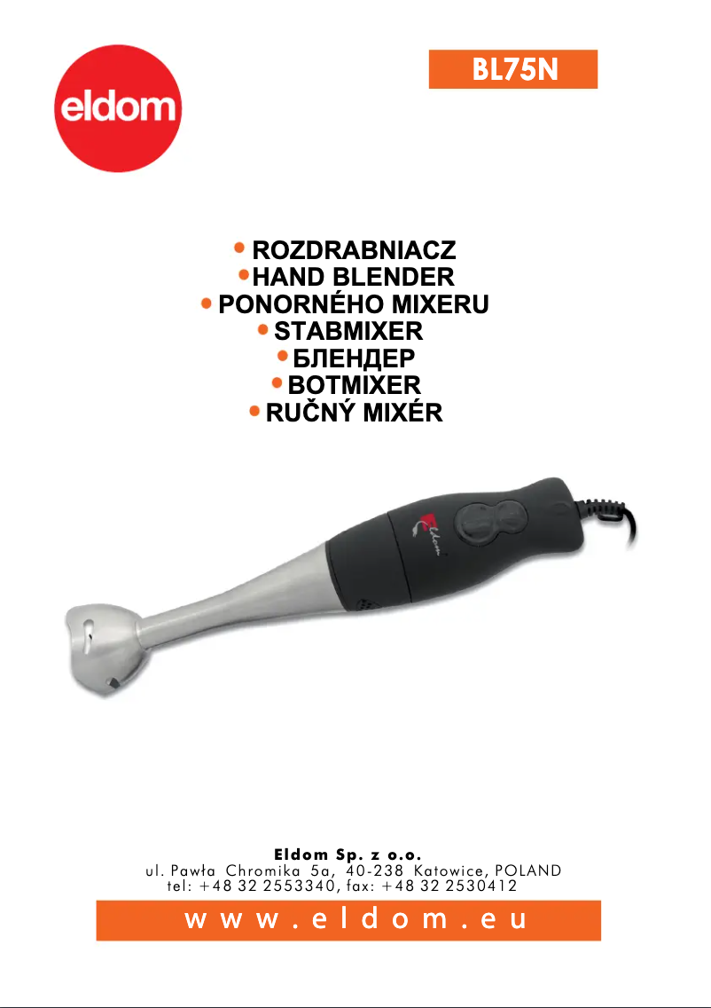 Imagen de la primera página del manual del dispositivo Swirl BL75N