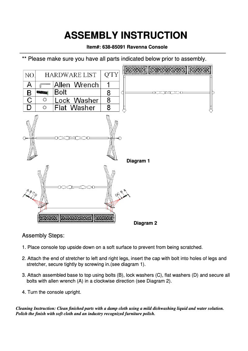 Imagen de la primera página del manual del dispositivo 638-85091