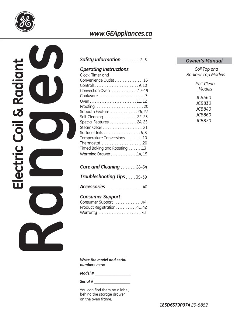 Imagen de la primera página del manual del dispositivo JCB840SFSS