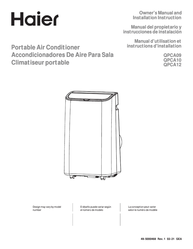 Página 1 del manual Manual de uso y mantenimiento Haier QPWA14YZMW