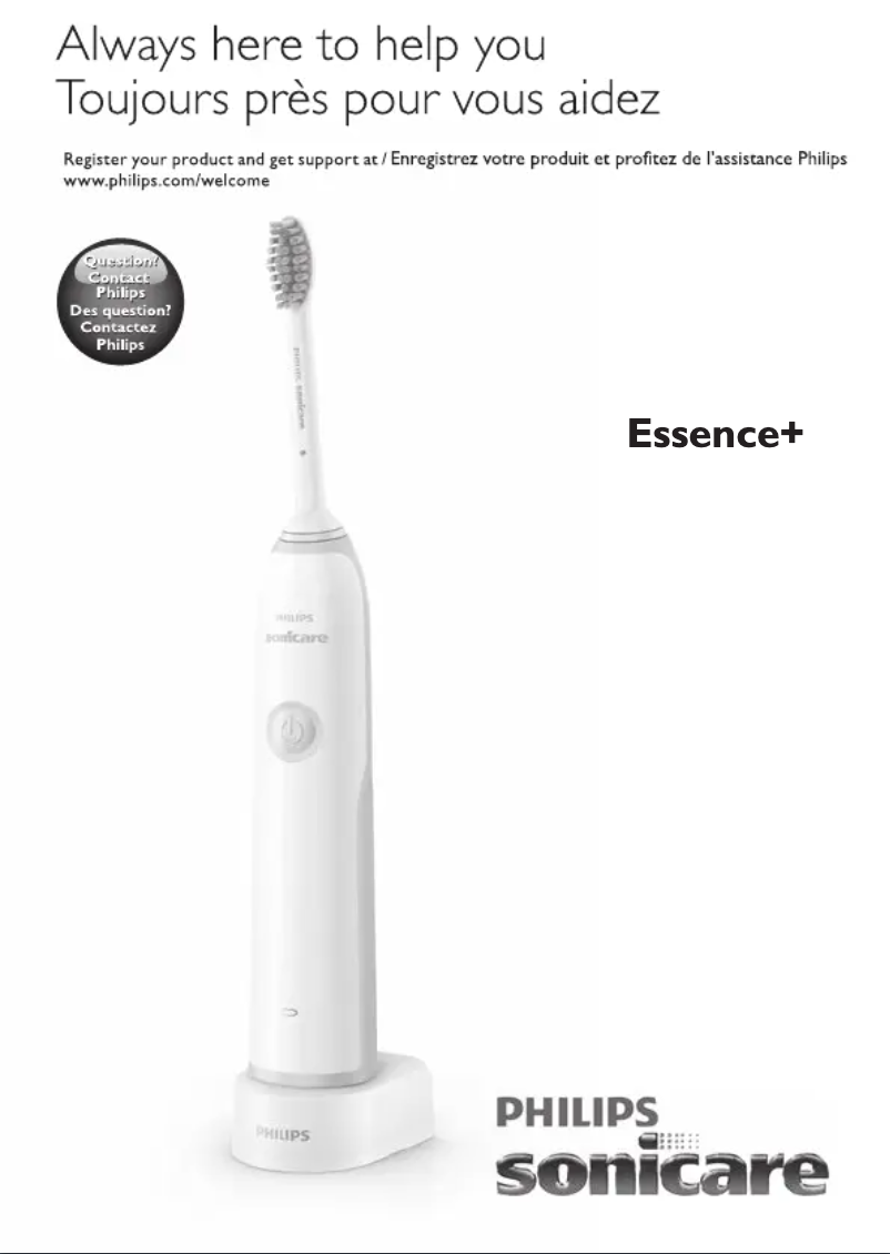 Imagen de la primera página del manual del dispositivo Sonicare Essence+ HX3281