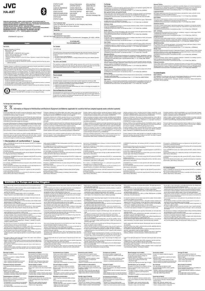 Página nº 1 - Manual de usuario JVC HA-A9T