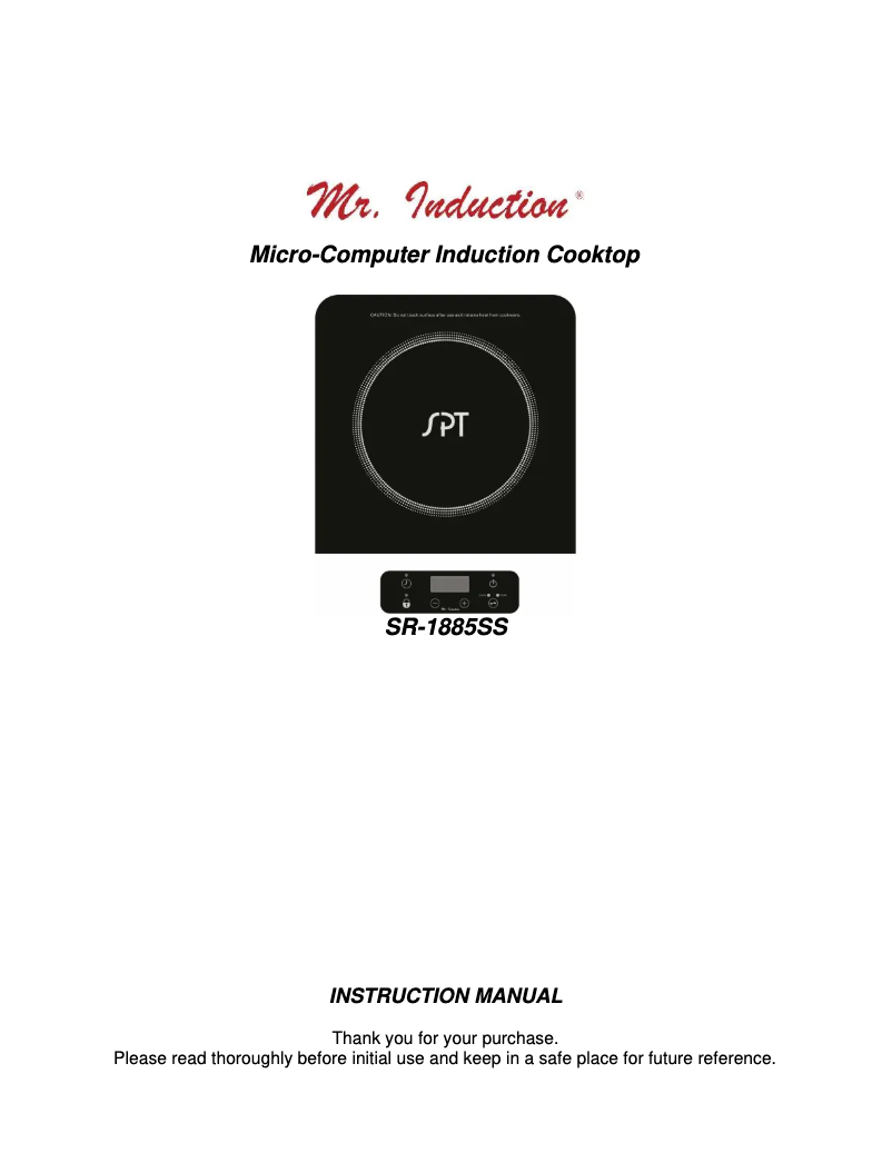 Imagen de la primera página del manual del dispositivo SR-1885SS