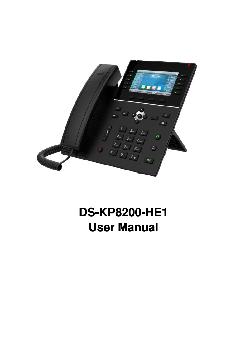 Página nº 1 - Manual de usuario Hikvision DS-KP8200-HE1
