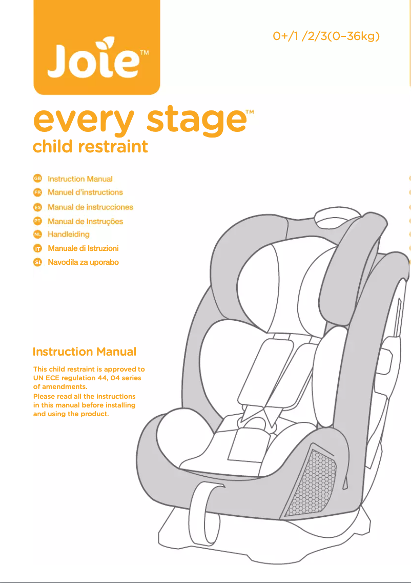 Página 1 del manual Manual de usuario Joie Every Stage