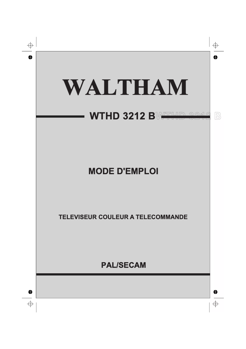 Página 1 del manual Manual de usuario Waltham WTHD 3212 B