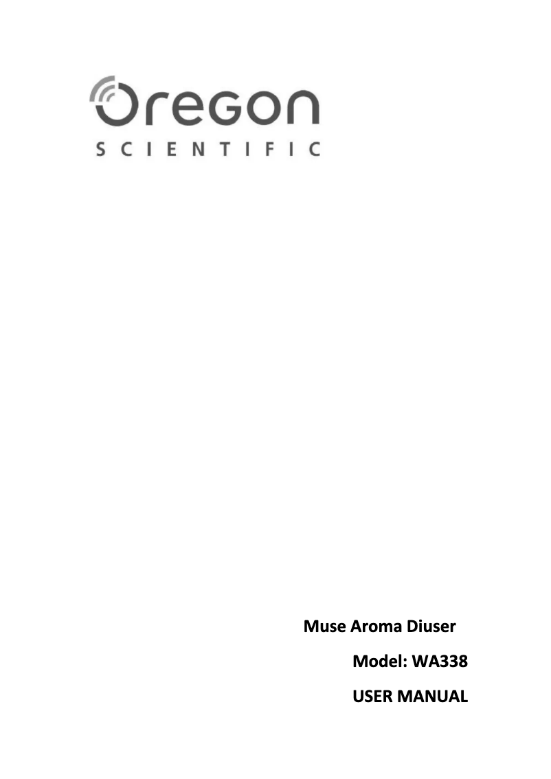 Imagen de la primera página del manual del dispositivo Muse WA338