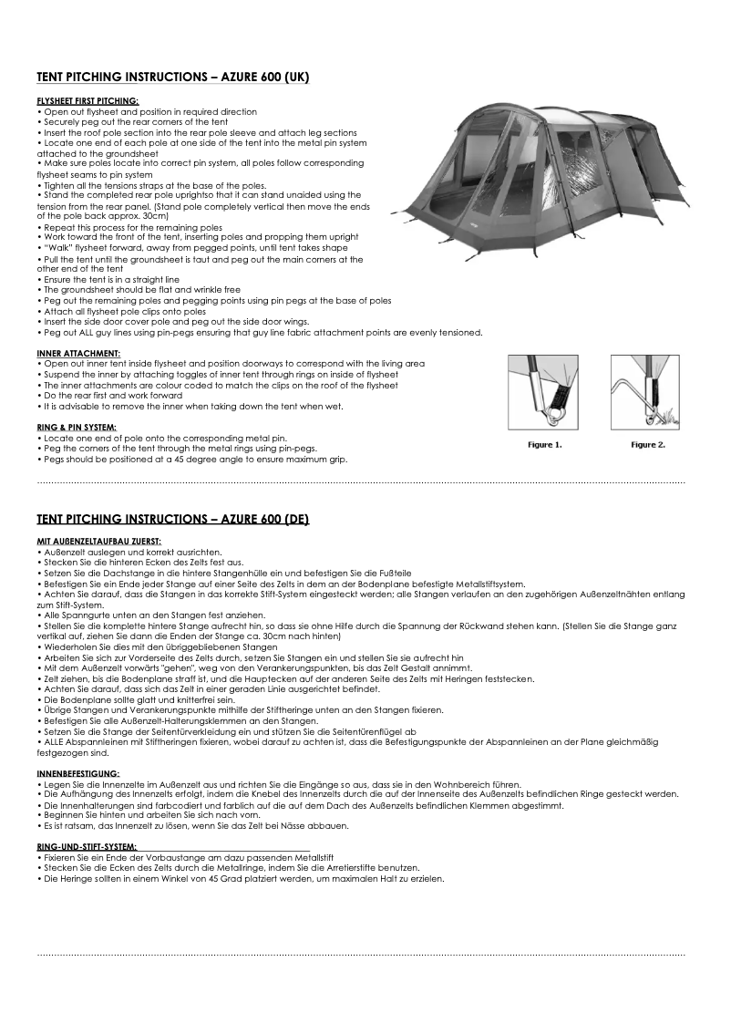 Imagen de la primera página del manual del dispositivo Azure V 600