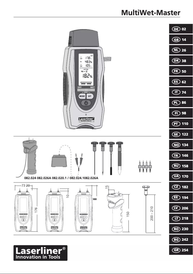 Página 1 del manual Manual de usuario Laserliner MultiWet-Master