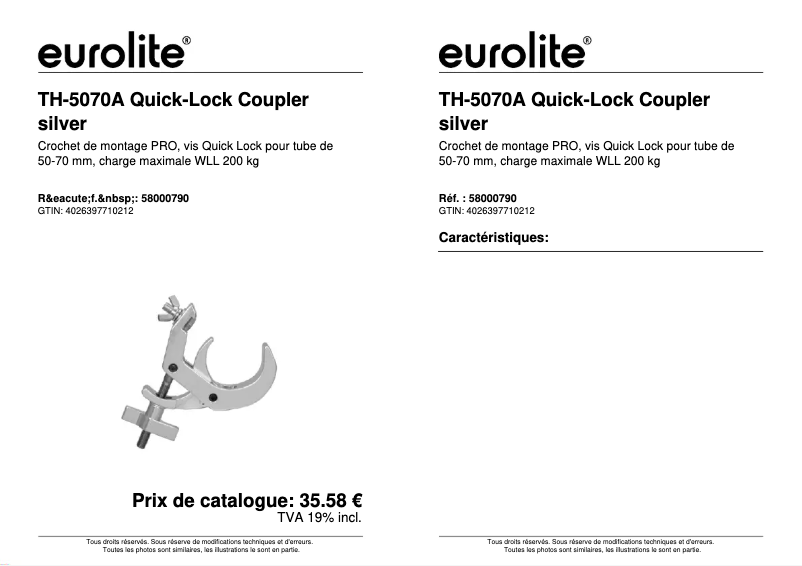 Imagen de la primera página del manual del dispositivo TH-5070A