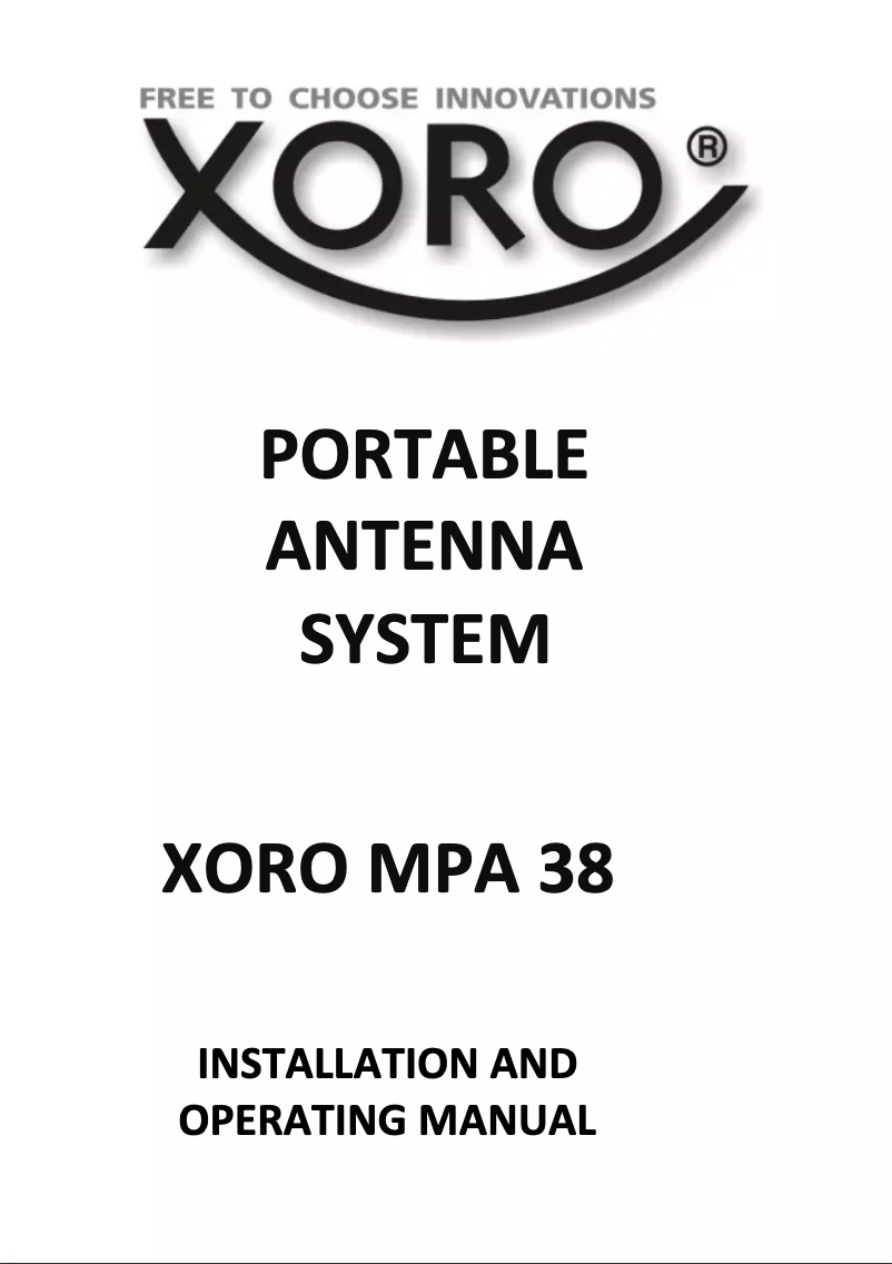 Página 1 del manual Guía de instalación Xoro MPA38