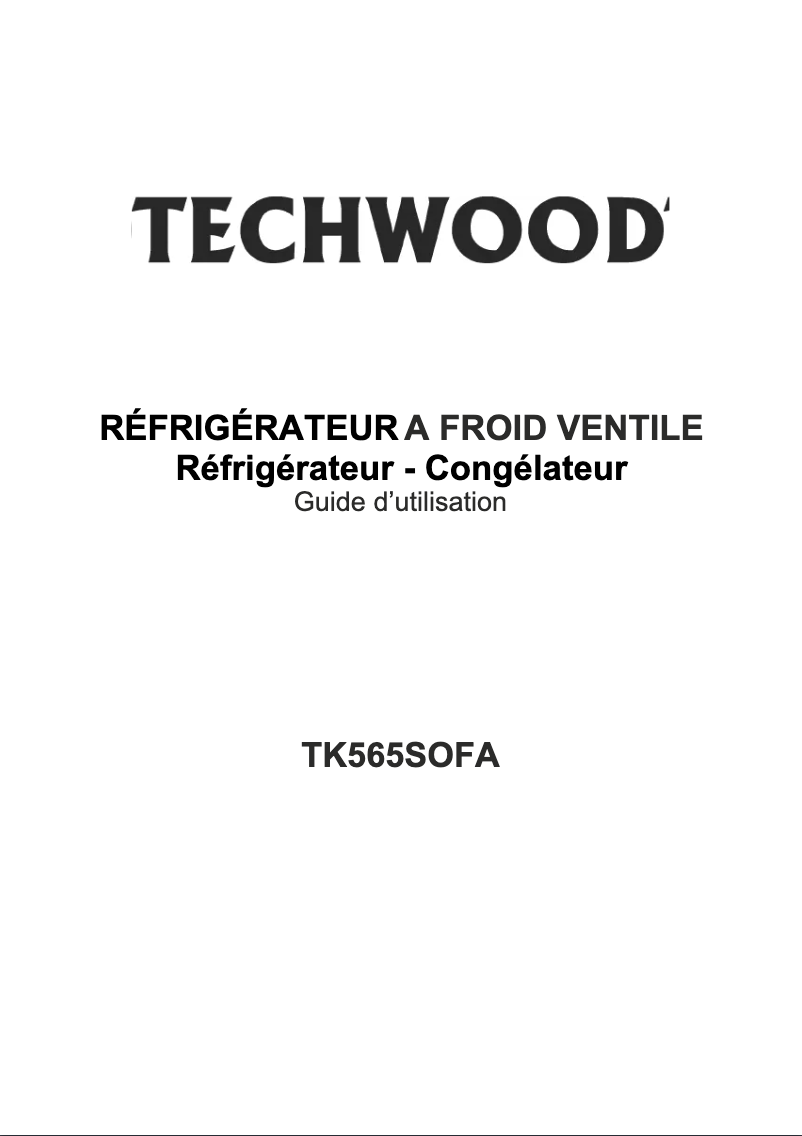 Página 1 del manual Manual de usuario Techwood TK565SOFA