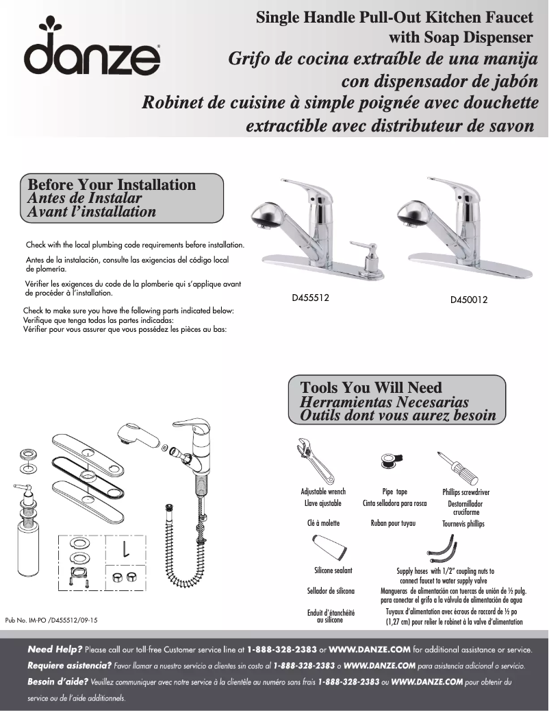 Página 1 del manual Manual de usuario Danze D455512