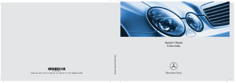 Imagen de la primera página del manual del dispositivo E-Class (2006)