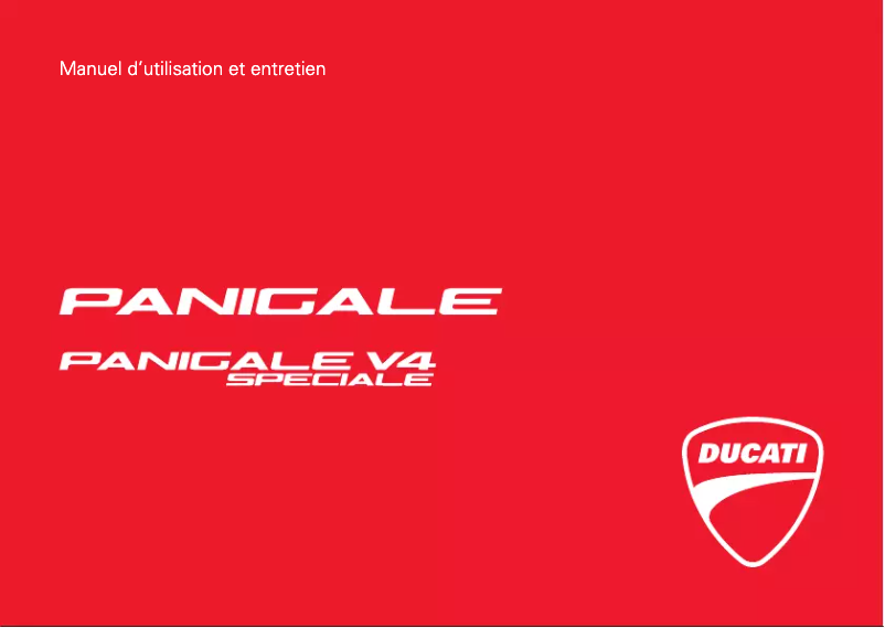 Imagen de la primera página del manual del dispositivo Panigale V4 Speciale (2018)