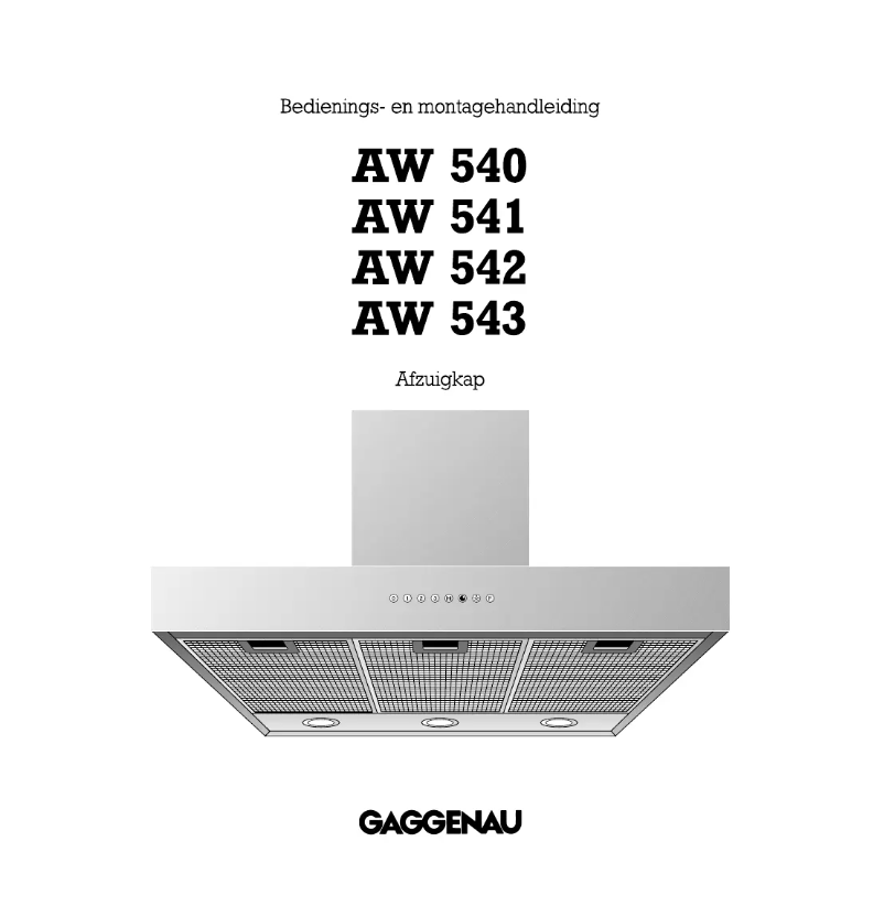 Página 1 del manual Manual de usuario Gaggenau AW542190